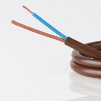 PVC-Lampenkabel braun 2-adrig 2x0,75 mm² H03VV-F...
