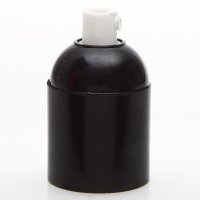 E27 Bakelit Glattmantel Lampenfassung schwarz mit...