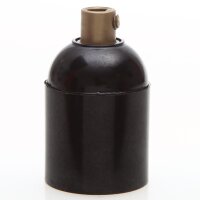 E27 Bakelit Glattmantel Lampenfassung schwarz mit...