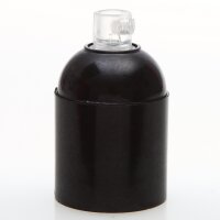 E27 Bakelit Glattmantel Lampenfassung schwarz mit...