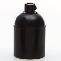 E27 Bakelit Glattmantel Lampenfassung schwarz mit...