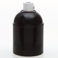 E27 Bakelit Glattmantel Lampenfassung schwarz mit...