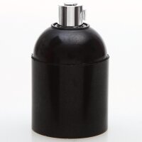 E27 Bakelit Glattmantel Lampenfassung schwarz mit...