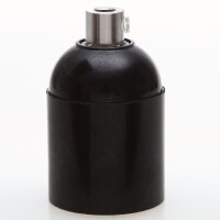 E27 Bakelit Glattmantel Lampenfassung schwarz mit...