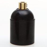E27 Bakelit Glattmantel Lampenfassung schwarz mit...