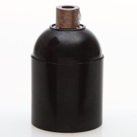 E27 Bakelit Glattmantel Lampenfassung schwarz mit...