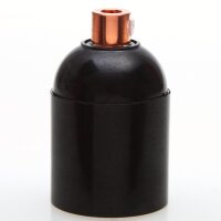E27 Bakelit Glattmantel Lampenfassung schwarz mit...