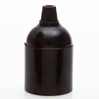 E27 Bakelit Glattmantel Lampenfassung schwarz mit...