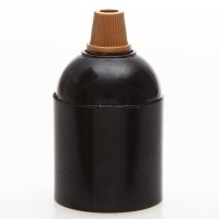 E27 Bakelit Glattmantel Lampenfassung schwarz mit...