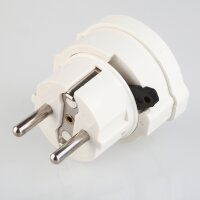 Gebro Schutzkontakt-Zwischenstecker mit Schiebeschalter, weiß – 250V/16A, spannungsfrei schalten