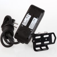 Panasonic Steckdosenleiste 2-fach, schwarz – 1,5m Kabel, Winkelstecker, Kinderschutz