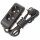 Panasonic Steckdosenleiste 2-fach, schwarz – 1,5m Kabel, Winkelstecker, Kinderschutz