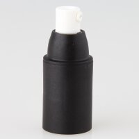 E14 Thermoplast Fassung schwarz Glattmantel mit...