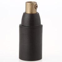 E14 Thermoplast Fassung schwarz Glattmantel mit...