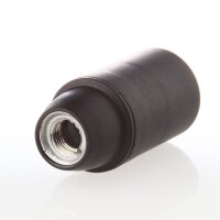 E14 Thermoplast Fassung schwarz Glattmantel mit...