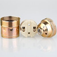 E27 Premium Metall-Lampenfassung vermessingt ohne...