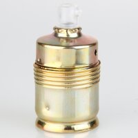 E27 Metall-Lampenfassung vermessingt ohne...