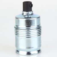 E27 Metall-Lampenfassung verchromt ohne...