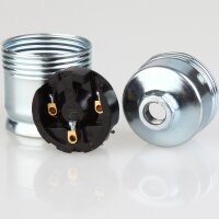 E27 Metall-Lampenfassung verchromt ohne...