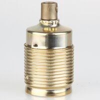 E27 Metall-Lampenfassung vermessingt mit...