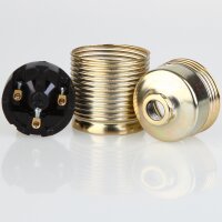 E27 Metall-Lampenfassung vermessingt mit...