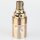 E14 Metall-Lampenfassung Premium vermessingt mit Zugentlaster, Glattmantel, M10x1 IG