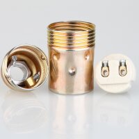 E14 Metall-Lampenfassung Premium vermessingt mit...