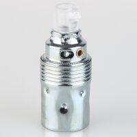 E14 Metall-Lampenfassung Premium verchromt mit...