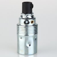E14 Metall-Lampenfassung Premium verchromt mit...