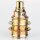 E14 Metall-Lampenfassung Premium vermessingt mit Schraubringen und Zugentlaster, M10x1 IG