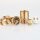 E14 Metall-Lampenfassung Premium vermessingt mit Schraubringen und Zugentlaster, M10x1 IG