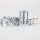 E14 Metall-Lampenfassung Premium verchromt mit Schraubringen und Zugentlaster, M10x1 IG