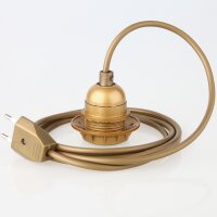 PVC Lampenpendel E27 mit Bakelit-Fassung, gold,...