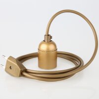PVC Lampenpendel E27 mit Bakelit-Fassung, gold –...
