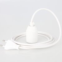 PVC Lampenpendel E27 mit Kunststoff-Fassung, weiß...