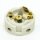 E27 Premium Porzellan-Lampenfassung glasiert, inkl. Metall-Zugentlaster Messing roh 250V/4A M10x1 IG