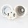E27 Premium Porzellan-Lampenfassung glasiert, inkl. Metall-Zugentlaster Messing roh 250V/4A M10x1 IG