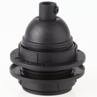 E27 Kunststoff Lampenfassung schwarz mit...