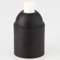 E27 Kunststoff Lampenfassung schwarz ohne...