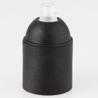 E27 Kunststoff Lampenfassung schwarz ohne...
