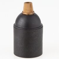 E27 Kunststoff Lampenfassung schwarz ohne...