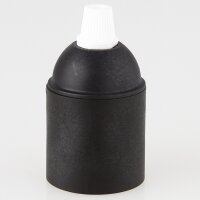 E27 Kunststoff Lampenfassung schwarz ohne...