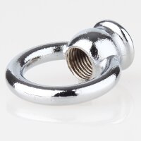 Ringnippel Metall verchromt M10x1 Innengewinde – schwere Ausführung, Ø 30 mm
