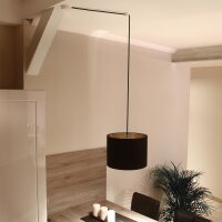 Lampen Distanz-Aufhänger „Affenschaukel“ mit Baldachin – Braun, Kunststoff, Umlenkung von Kabeln