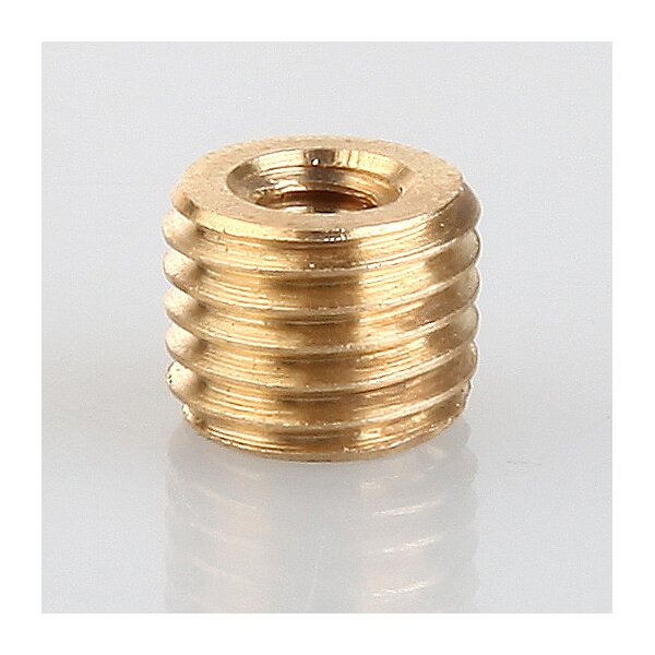 M8x1 AG auf M4 IG Reduzier Gewinde-Adapter | Länge 6 mm | Messing roh