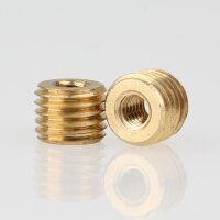 M8x1 AG auf M4 IG Reduzier Gewinde-Adapter | Länge 6 mm | Messing roh