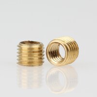 M8x1 AG auf M5 IG Reduzier Gewinde-Adapter | Länge 7 mm | Messing roh