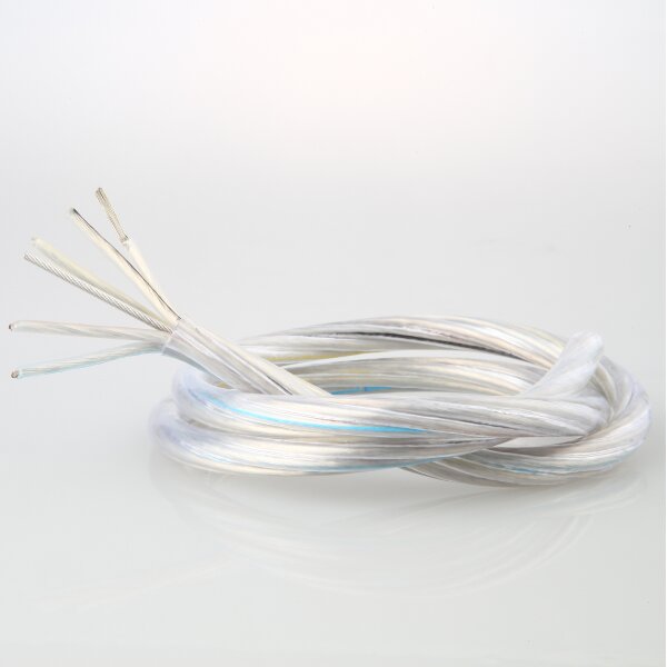PVC-Lampenkabel transparent 5-adrig 5x0,75 mm² mit Stahlseil als Zugentlastung – hitzebeständige Spezialleitung - Meterware