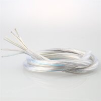 PVC-Lampenkabel transparent 5-adrig 5x0,75 mm² mit Stahlseil als Zugentlastung – hitzebeständige Spezialleitung - Meterware