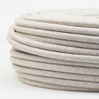 Textilkabel kiesel 2-adrig 2x0,75 Schlauchleitung...